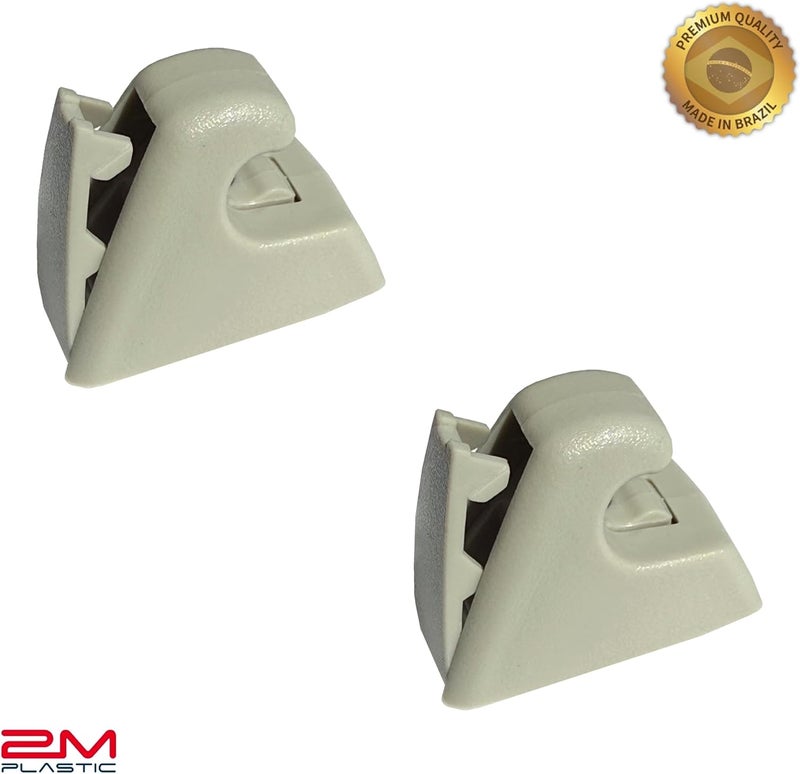 2M PLASTIC Sun Visor Holder Retainer Pair fits for Chevy Cruze 2016 2017 2018 Atmosphere Light Gray - Image 3